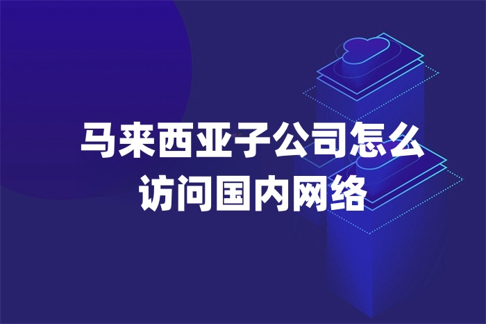 馬來(lái)西亞子公司怎么訪問(wèn)國(guó)內(nèi)網(wǎng)絡(luò)