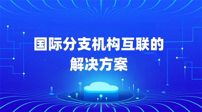 國際分支機構互聯的解決方案 國際分支機構互聯的解決方案