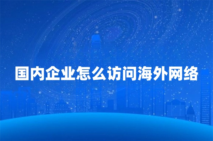 國內企業怎么訪問海外網絡 國內企業怎么訪問海外網絡