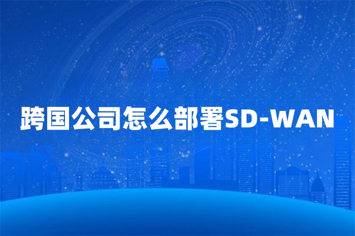 跨國公司怎么部署SD-WAN