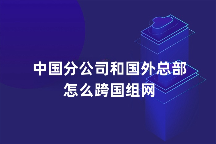 中國分公司和國外總部 怎么跨國組網