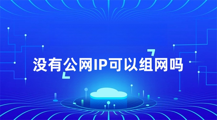 沒有公網IP可以組網嗎 沒有公網IP可以組網嗎