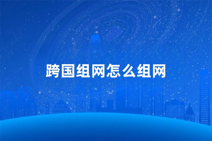 跨國組網怎么組網 跨國組網怎么組網